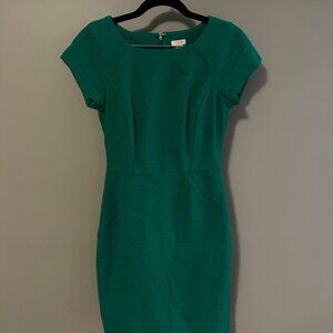 J.Crew Factory Kelly Green Cap Sleeve Dress
